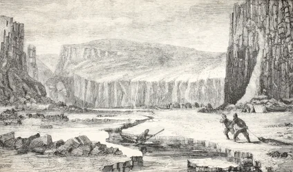 Illustration från expeditionen av Steam Yacht 